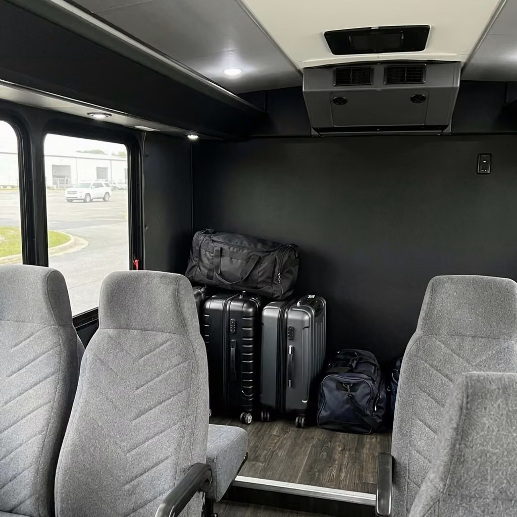 celina 15 passenger minibus luggage area