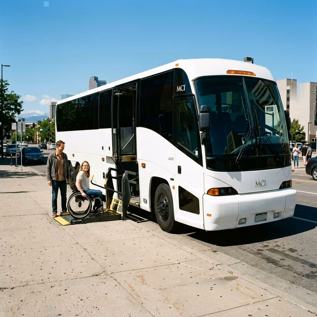 celina 56 passenger charter bus wheelchair lift