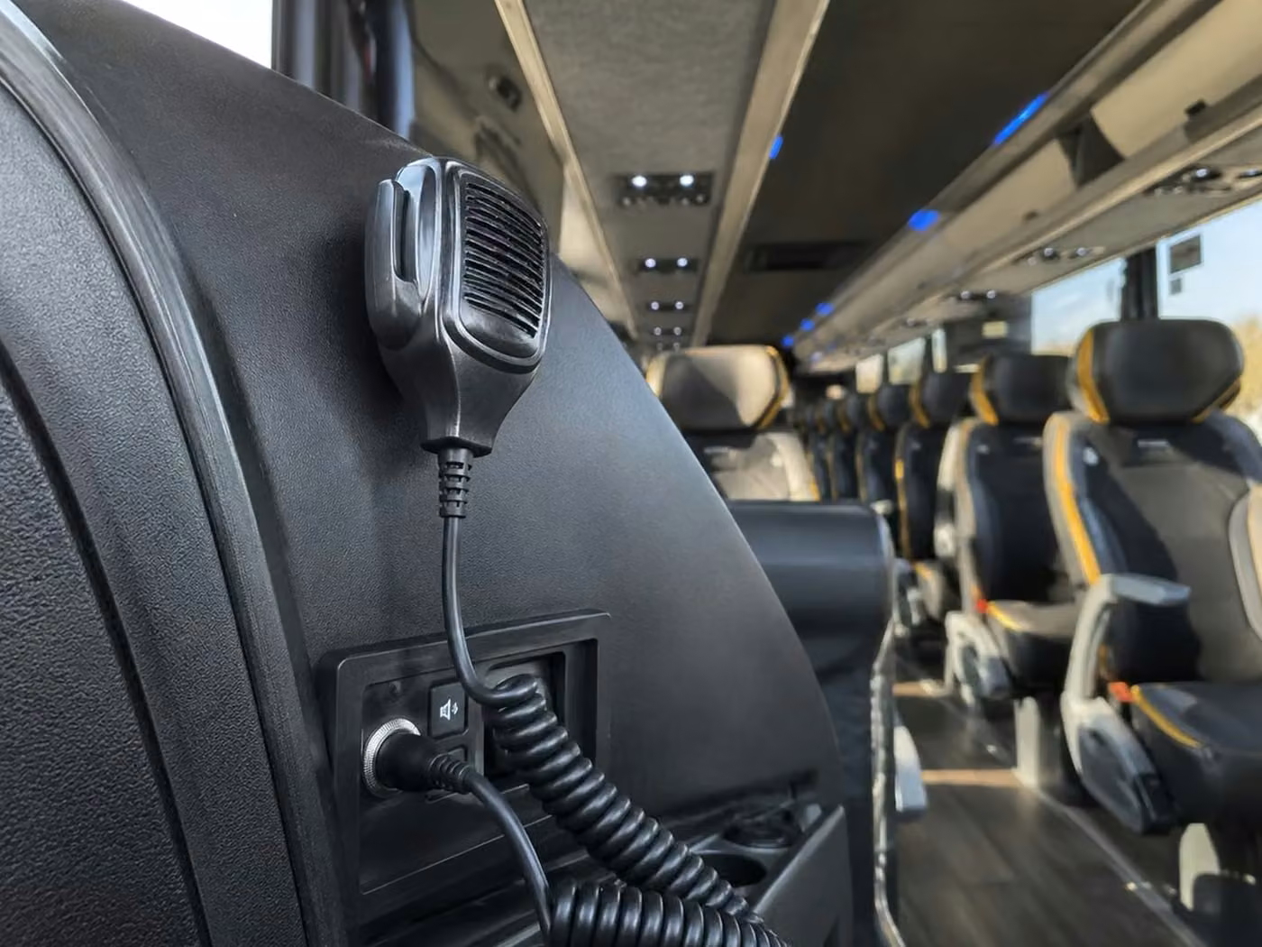 celina charter bus pa system