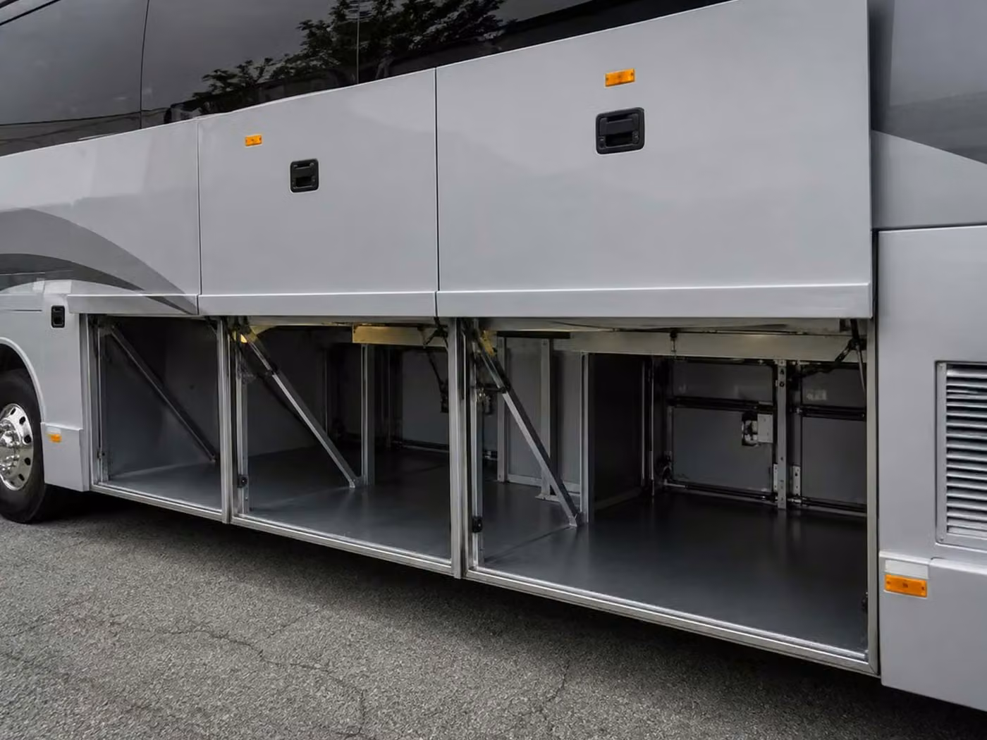 celina charter bus under bus storage