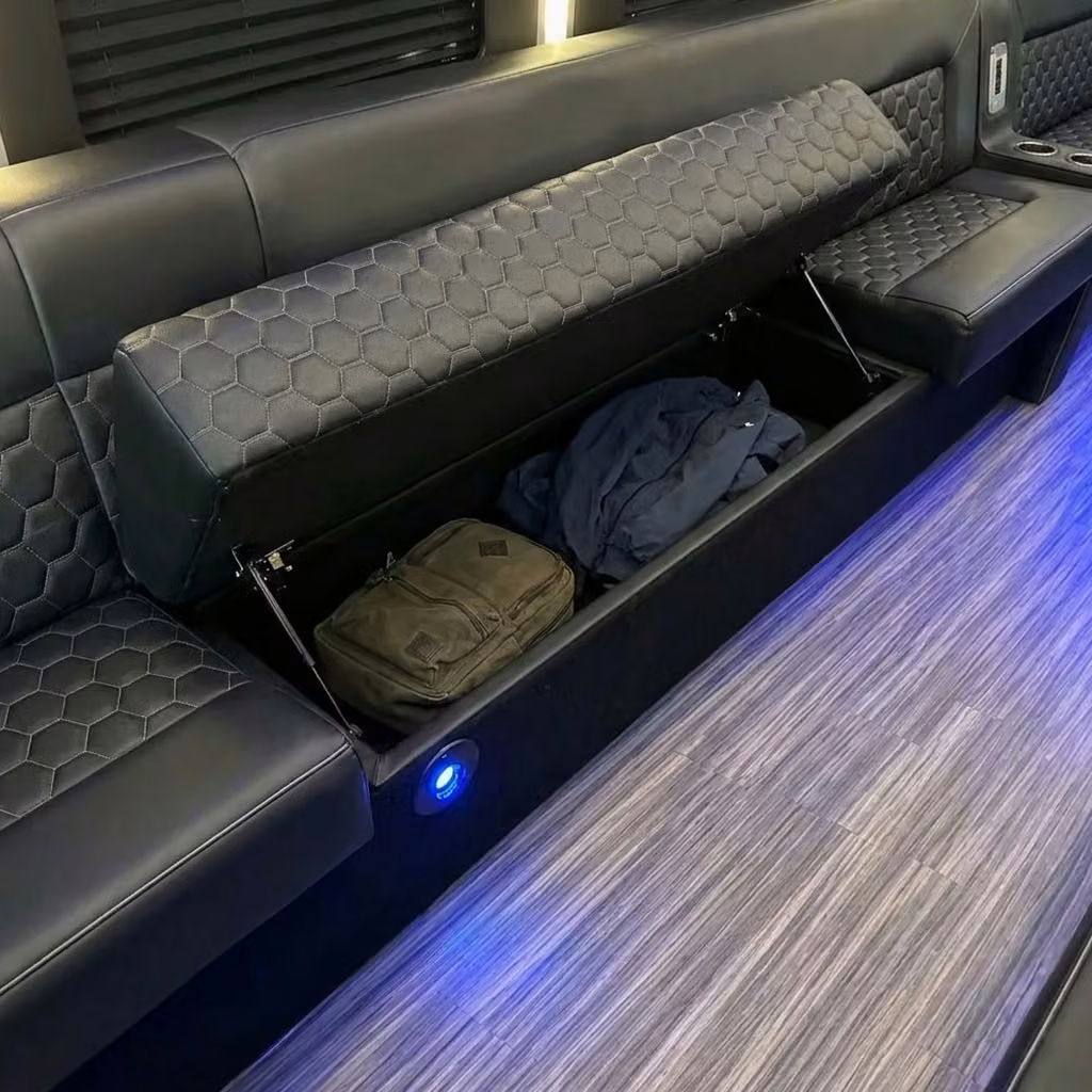 celina party bus under seat storage