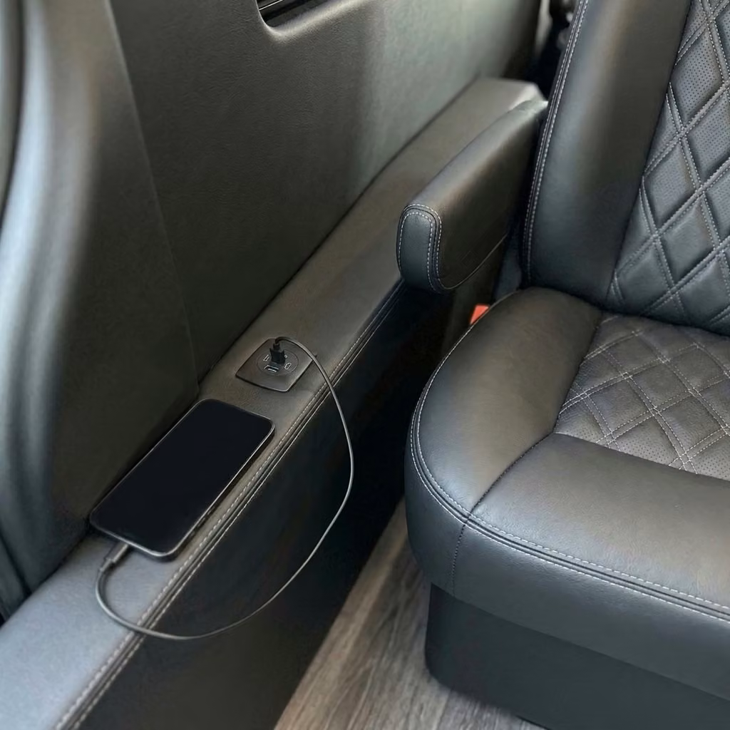 celina sprinter van rental with driver usb charging